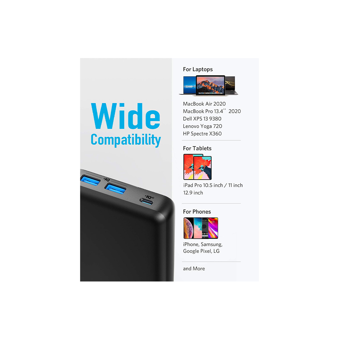 Anker Portable Charger, PowerCore III Elite 19200 60W Power Bank Bundle with 65W PD Wall Charger in Qatar Anker Portable Charger, PowerCore III Elite 19200 60W Power Bank Bundle with 65W PD Wall Charger in Qatar